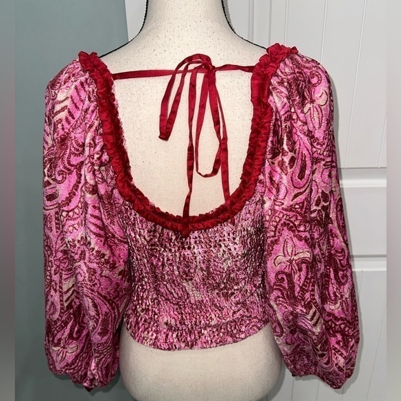 Free People Dare Me Velvet blouse size small - Picture 10 of 12